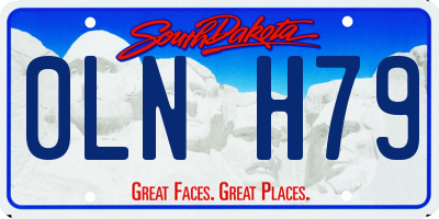 SD license plate 0LNH79