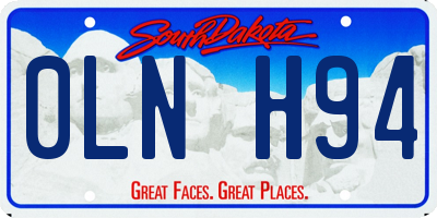 SD license plate 0LNH94