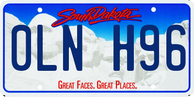 SD license plate 0LNH96