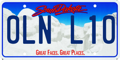 SD license plate 0LNL10