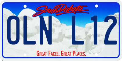 SD license plate 0LNL12