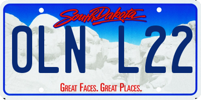 SD license plate 0LNL22