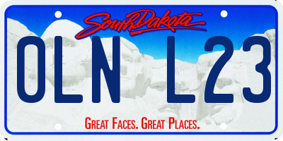 SD license plate 0LNL23