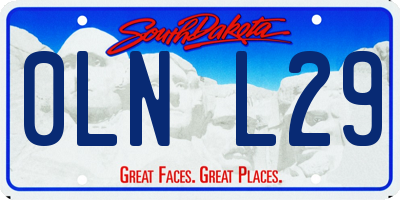 SD license plate 0LNL29
