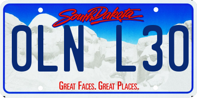 SD license plate 0LNL30