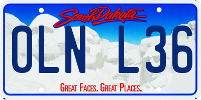 SD license plate 0LNL36