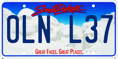 SD license plate 0LNL37