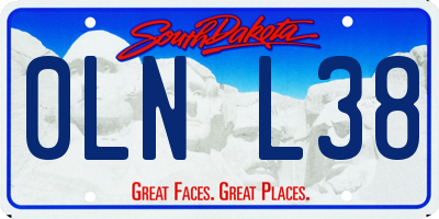 SD license plate 0LNL38