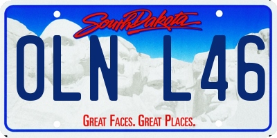 SD license plate 0LNL46