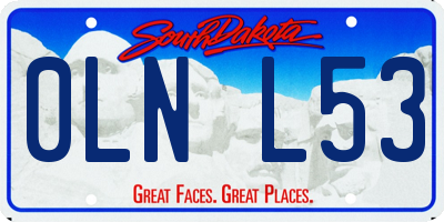 SD license plate 0LNL53