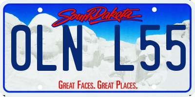 SD license plate 0LNL55