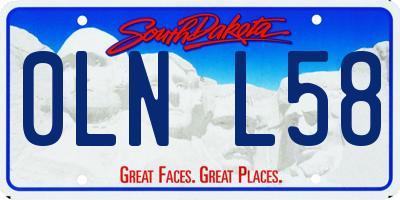 SD license plate 0LNL58