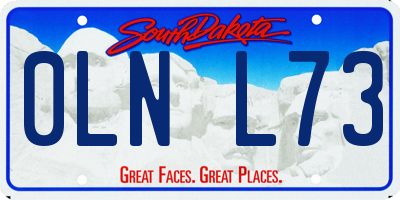 SD license plate 0LNL73