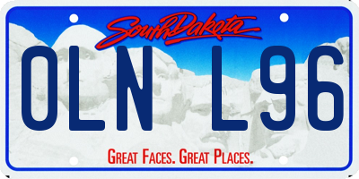 SD license plate 0LNL96