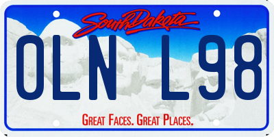 SD license plate 0LNL98