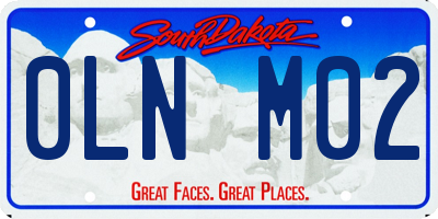 SD license plate 0LNM02