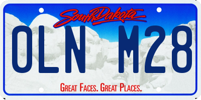 SD license plate 0LNM28