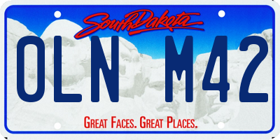 SD license plate 0LNM42