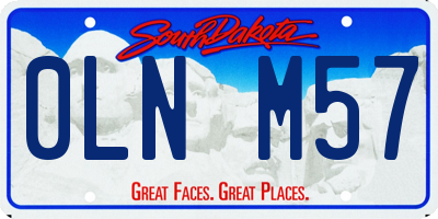 SD license plate 0LNM57