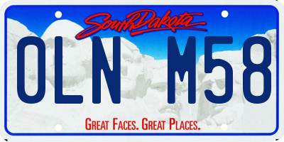 SD license plate 0LNM58