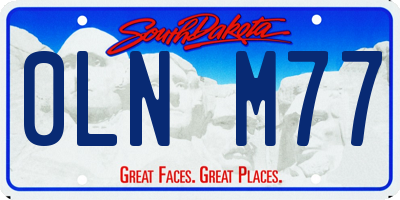 SD license plate 0LNM77