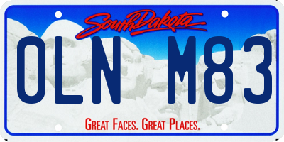 SD license plate 0LNM83