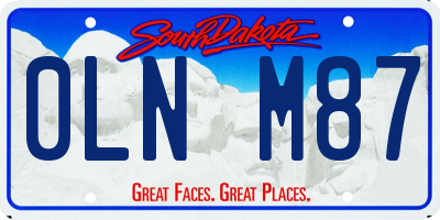 SD license plate 0LNM87