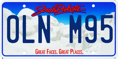 SD license plate 0LNM95