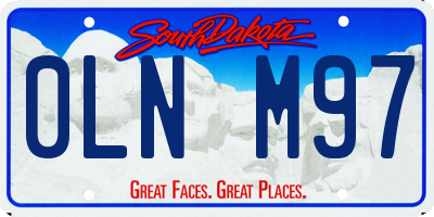 SD license plate 0LNM97