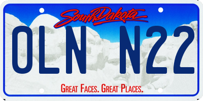 SD license plate 0LNN22