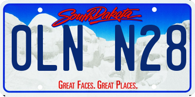 SD license plate 0LNN28