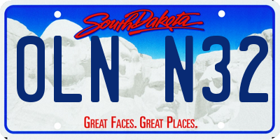 SD license plate 0LNN32