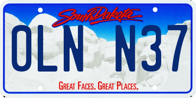 SD license plate 0LNN37