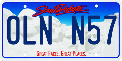 SD license plate 0LNN57