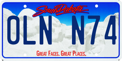 SD license plate 0LNN74