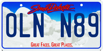 SD license plate 0LNN89