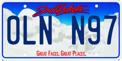 SD license plate 0LNN97