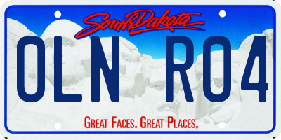 SD license plate 0LNR04