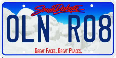 SD license plate 0LNR08