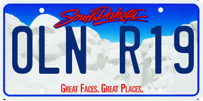 SD license plate 0LNR19
