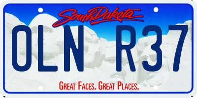 SD license plate 0LNR37