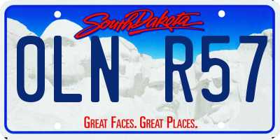 SD license plate 0LNR57