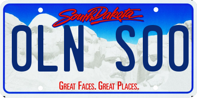 SD license plate 0LNS00