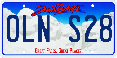 SD license plate 0LNS28