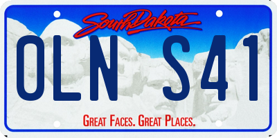 SD license plate 0LNS41
