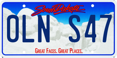 SD license plate 0LNS47