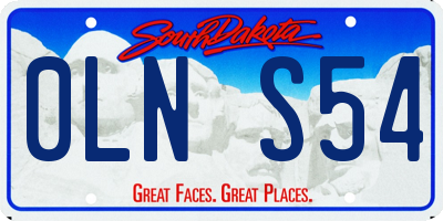 SD license plate 0LNS54