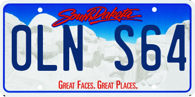 SD license plate 0LNS64