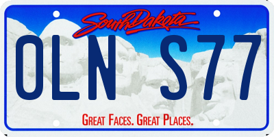 SD license plate 0LNS77