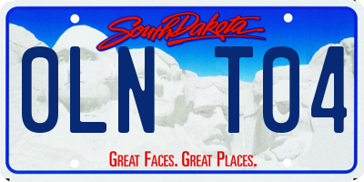 SD license plate 0LNT04